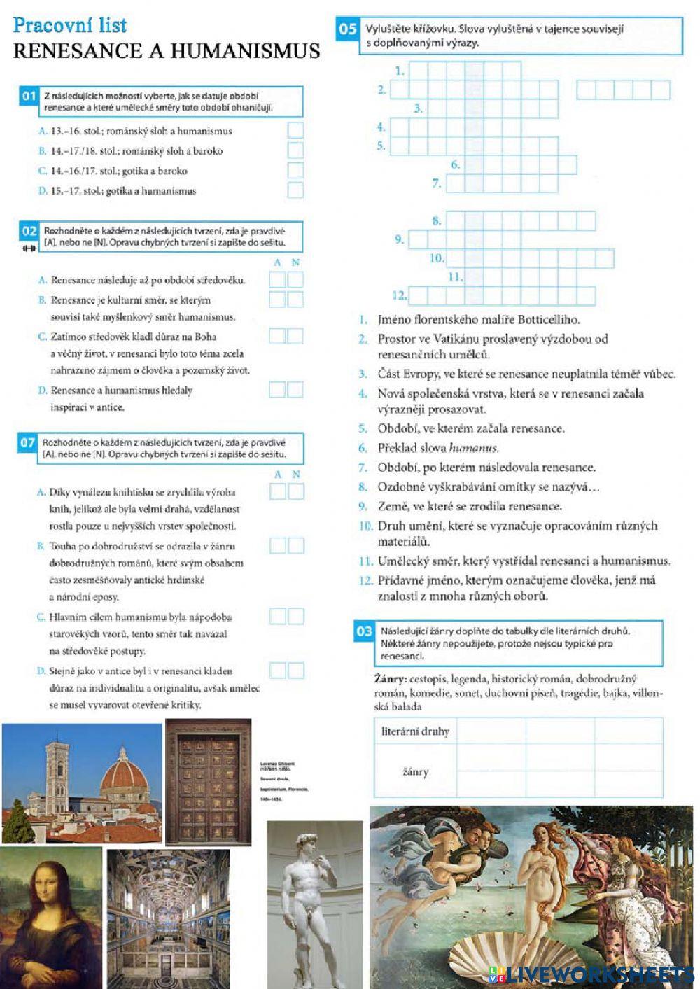 Renesance a humanismus - úvod