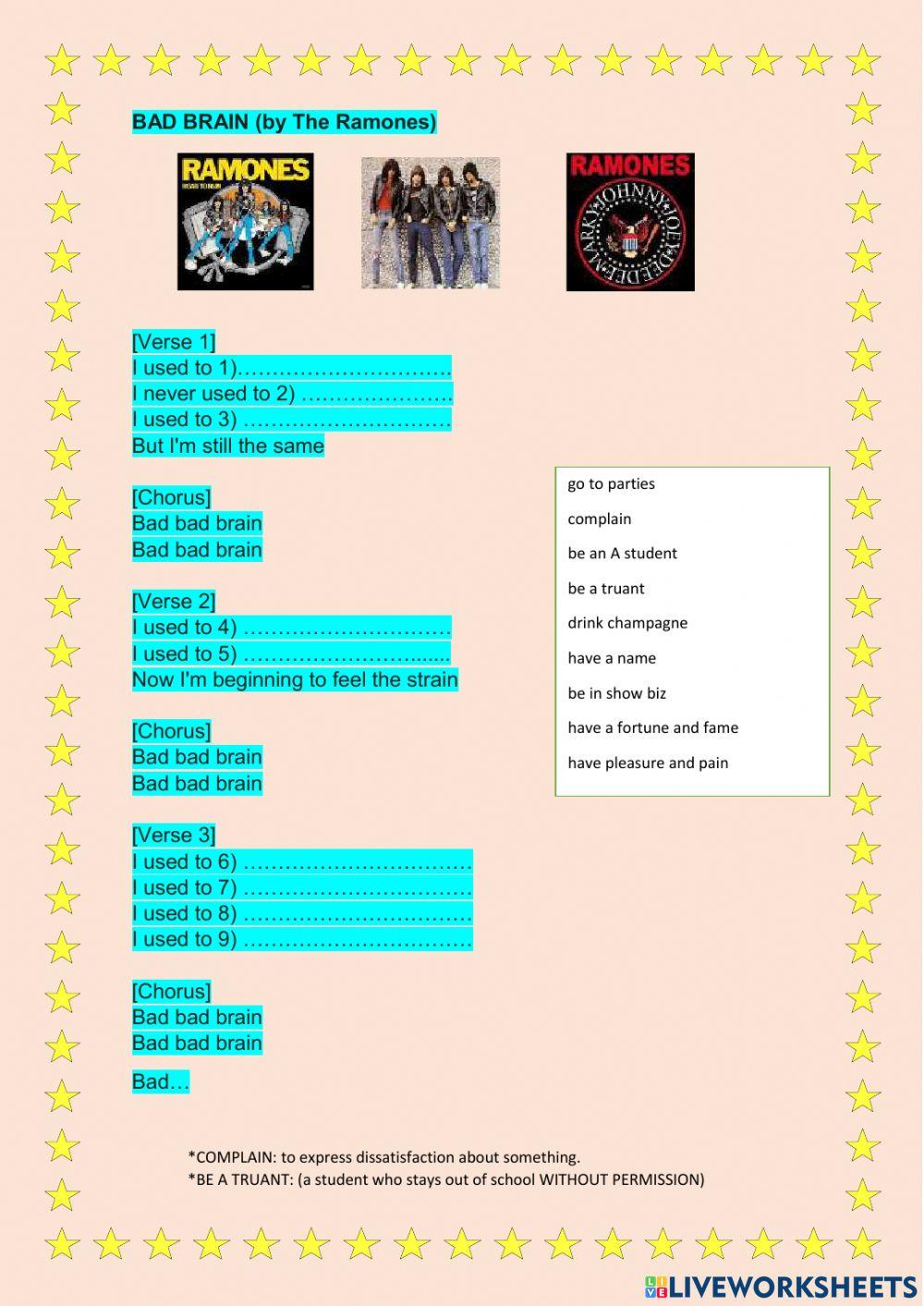 Used to: the ramones