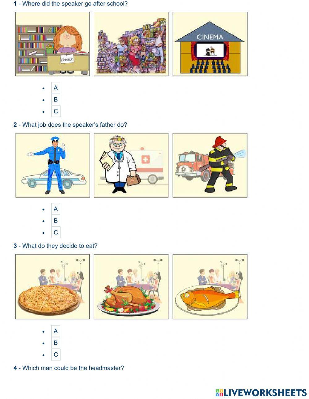 PET Listening Part I