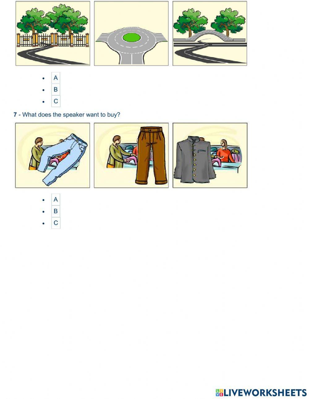 PET Listening Part I