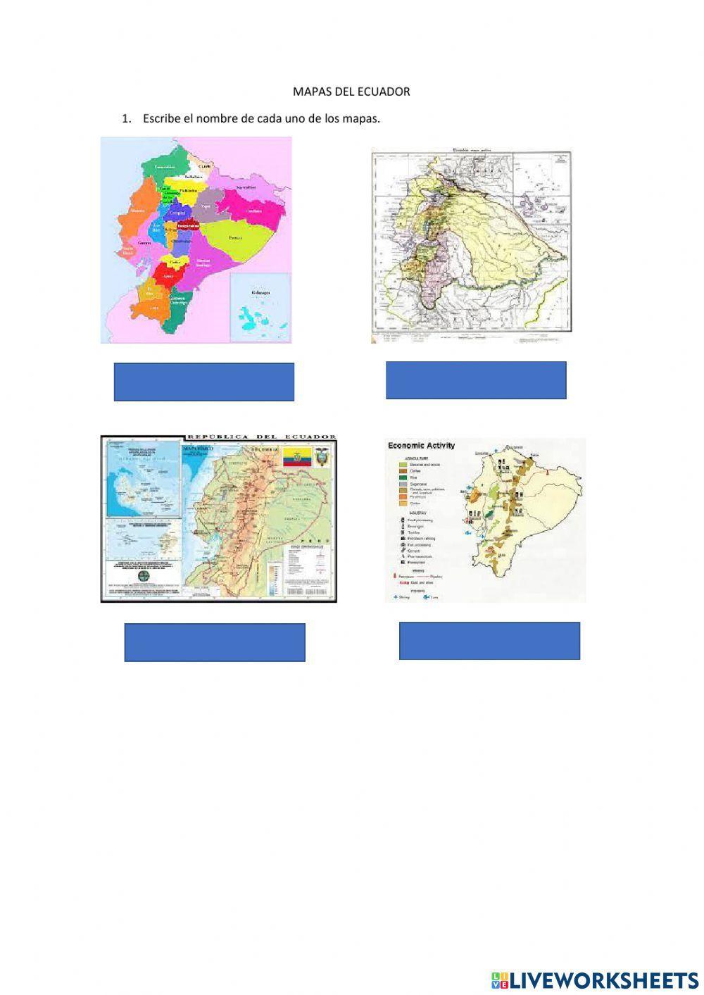 Mapas del ecuador