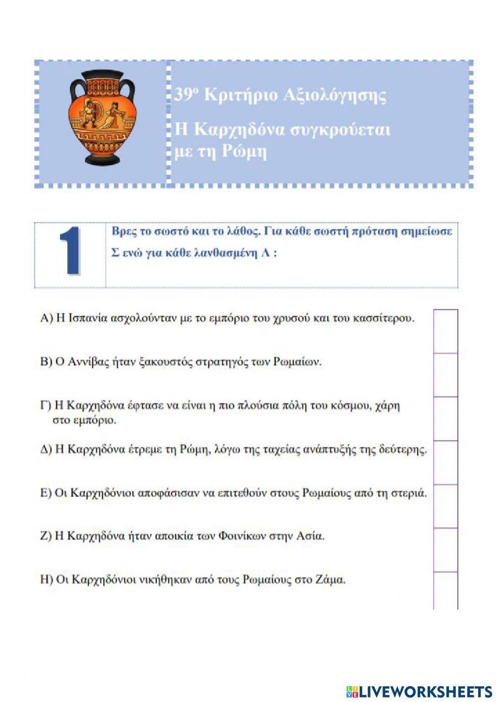 Η Καρχηδόνα συγκρούεται με τη Ρώμη