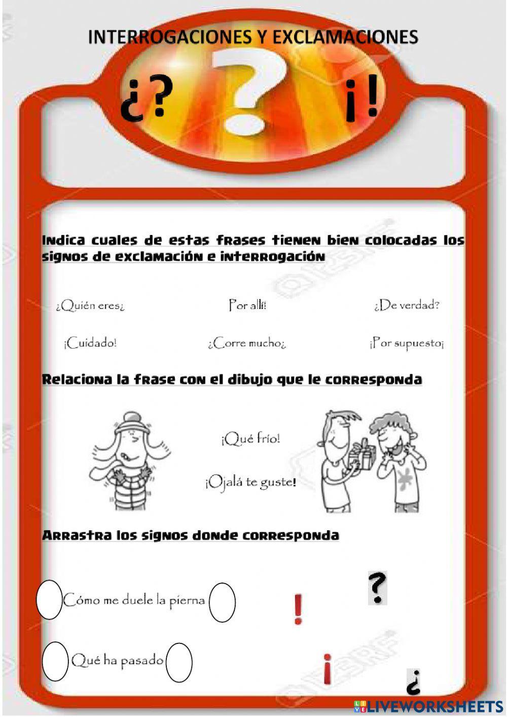 Interrogaciones y exclamaciones