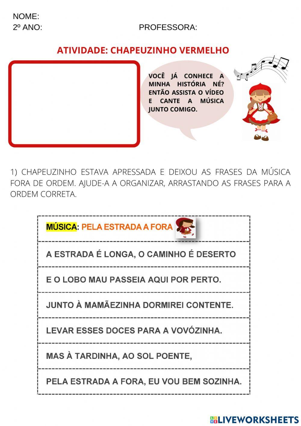 Atividade Chapeuzinho Vermelho