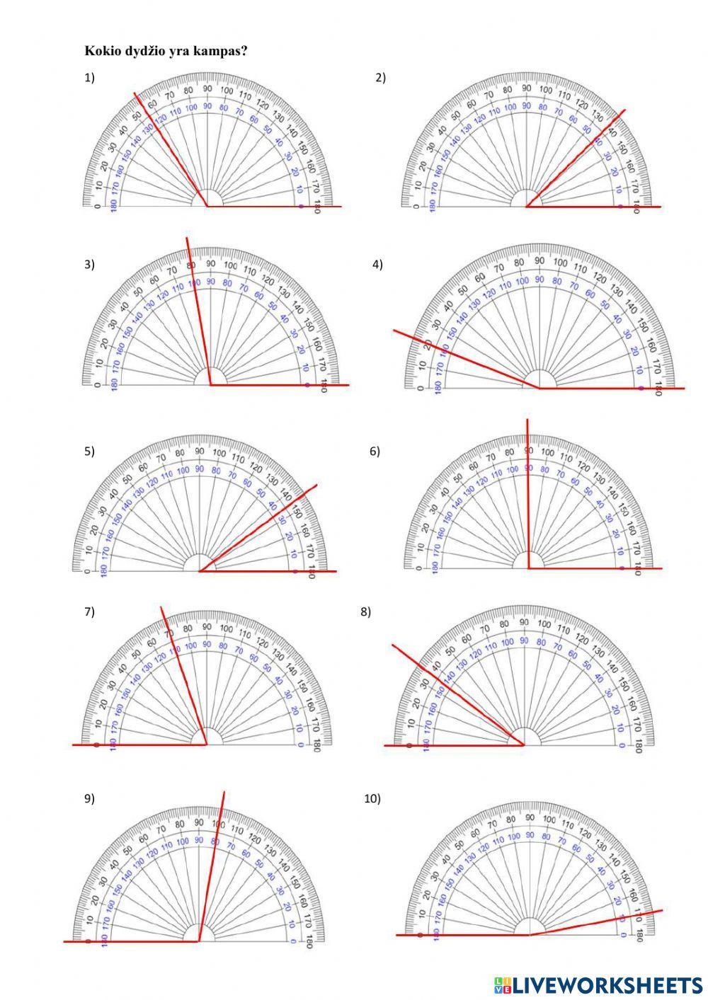 5 kl. - Kokio dydžio yra kampas?