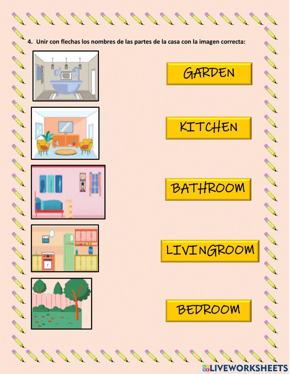 Possessive pronouns and parts of the house
