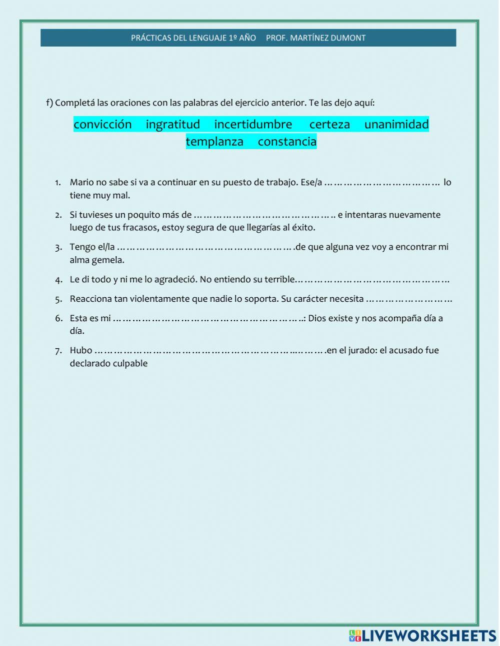 Sustantivos derivados