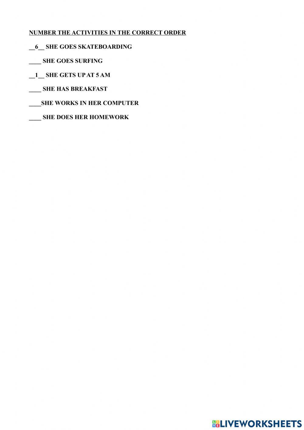 Sky brown daily routine