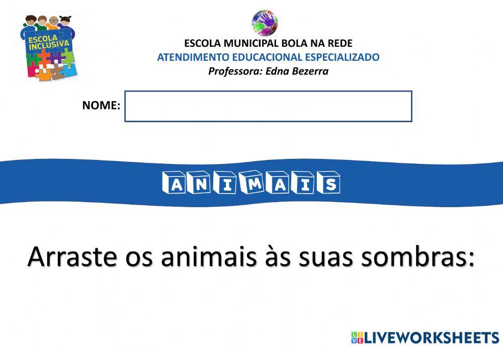 Sombras dos animais
