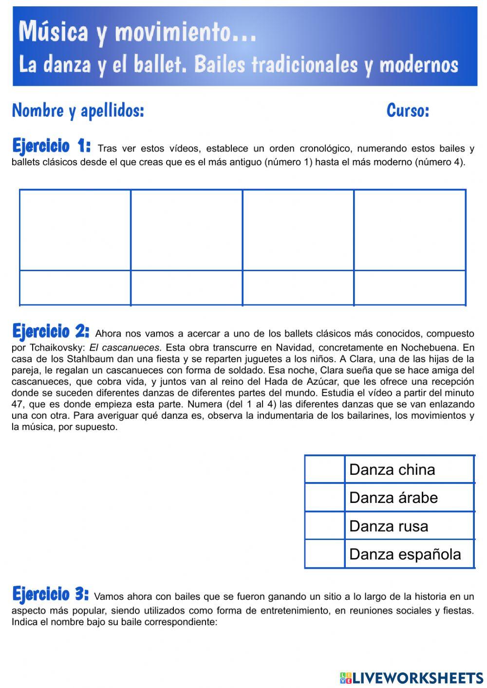 Danza y ballet 2º ESO