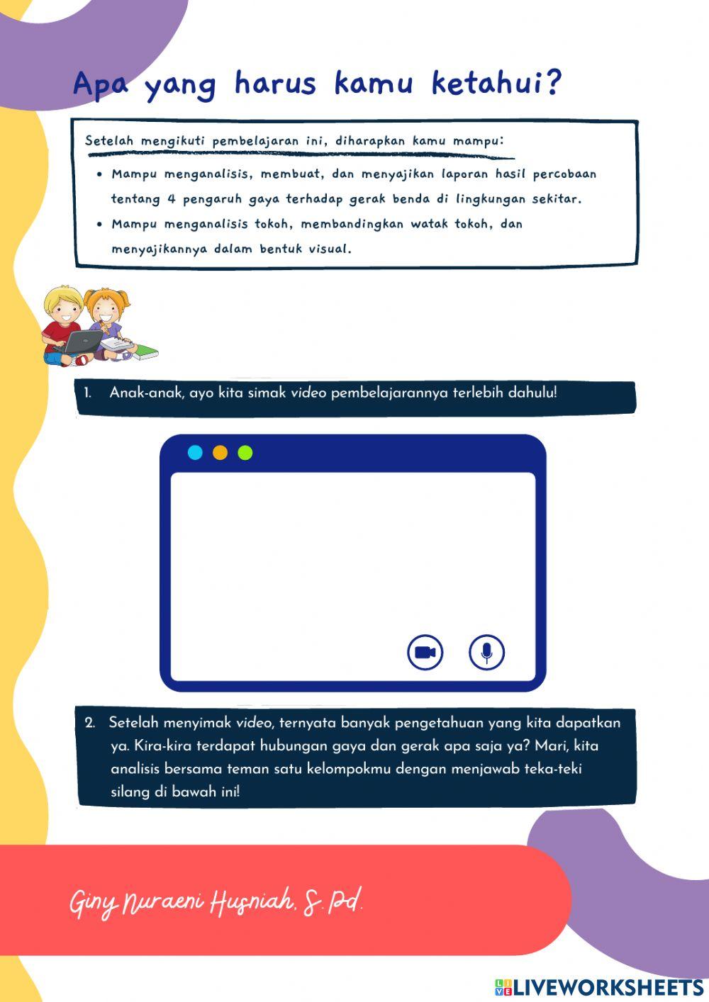 Siklus 1 Kelas 4 T8 ST3 PB1