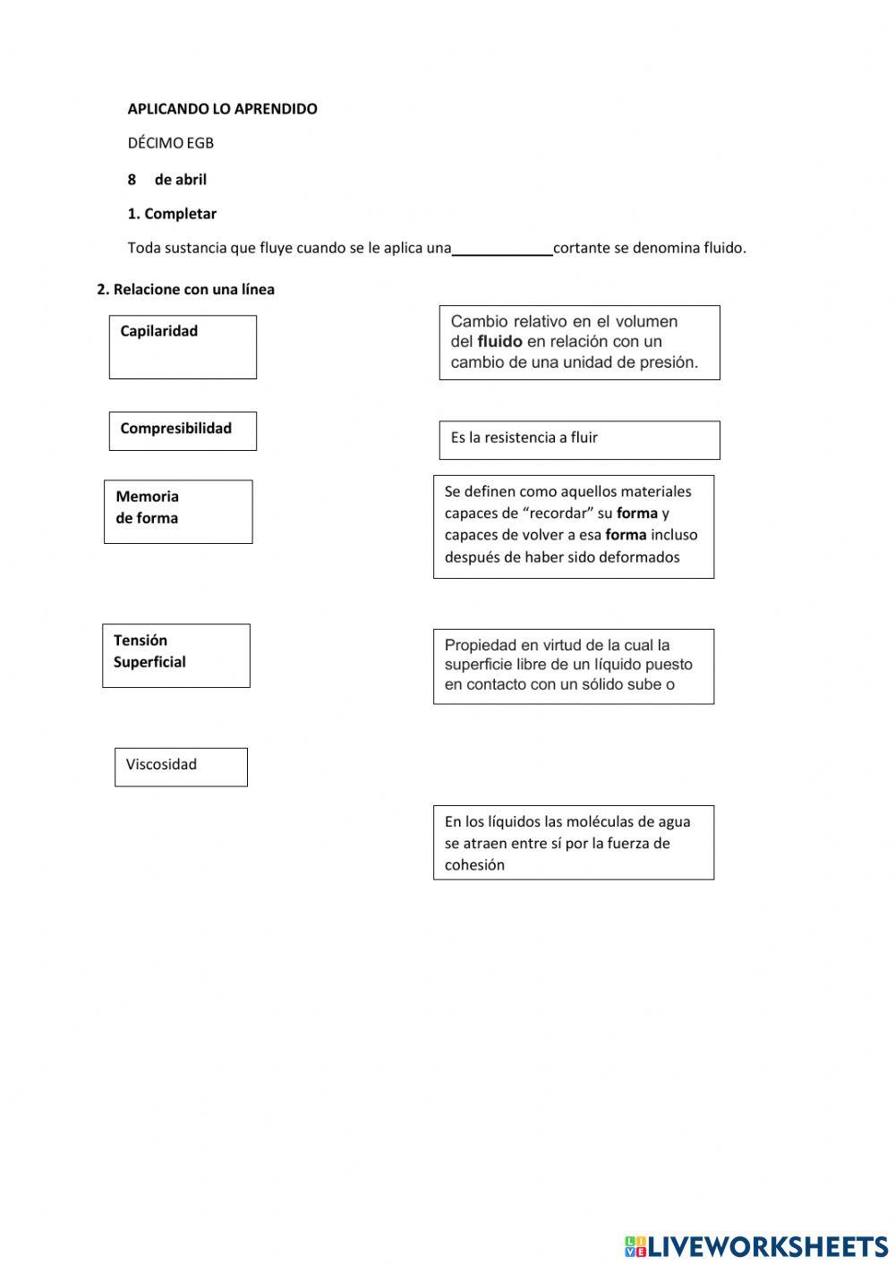 Aplicando lo Aprendido 10EGB