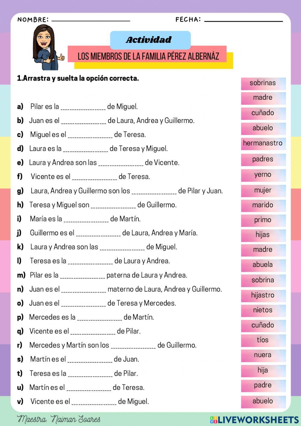 Los miembros de la familia Pérez Albernáz