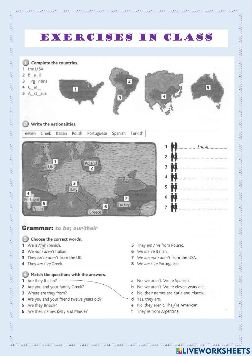 Countries and nationalities