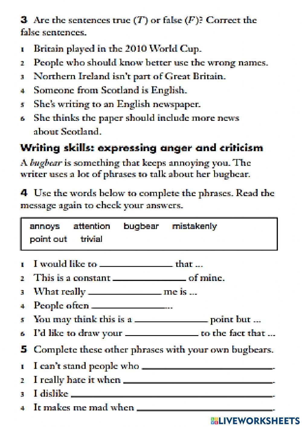 Writing feel strong about something