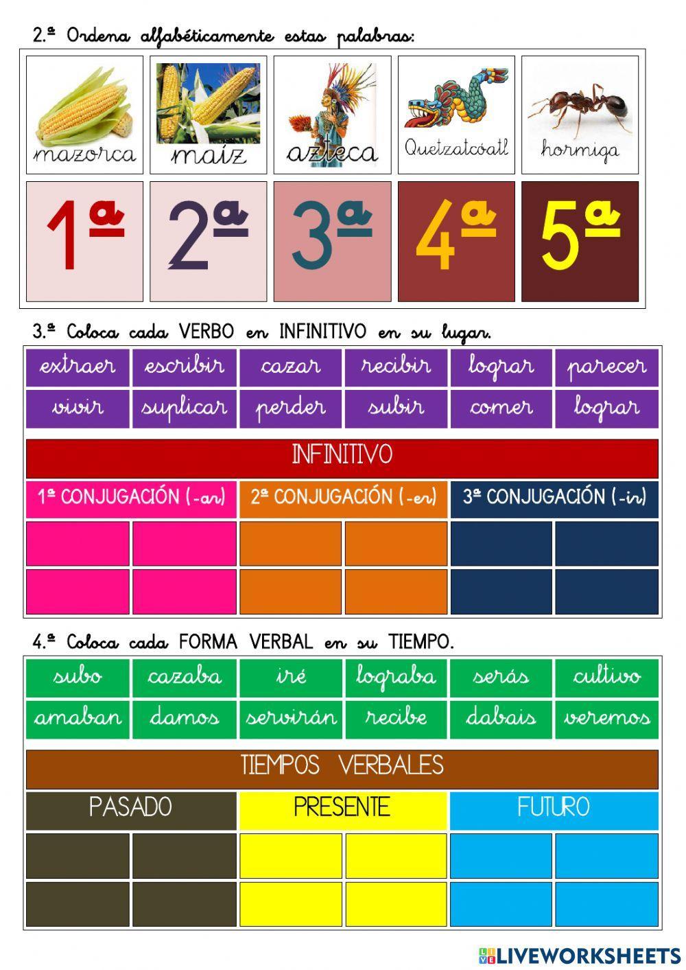 Comprensión Lectora 3º EP 15.- VERBOS, HETERÓNIMOS LEYENDA
