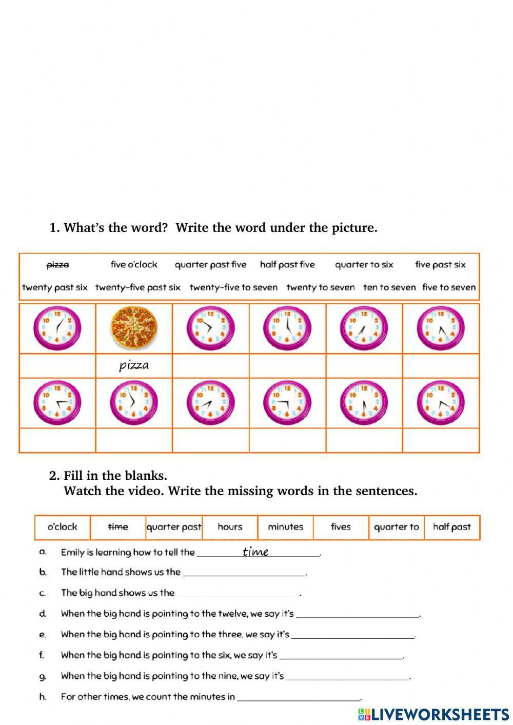 How to tell teh time video