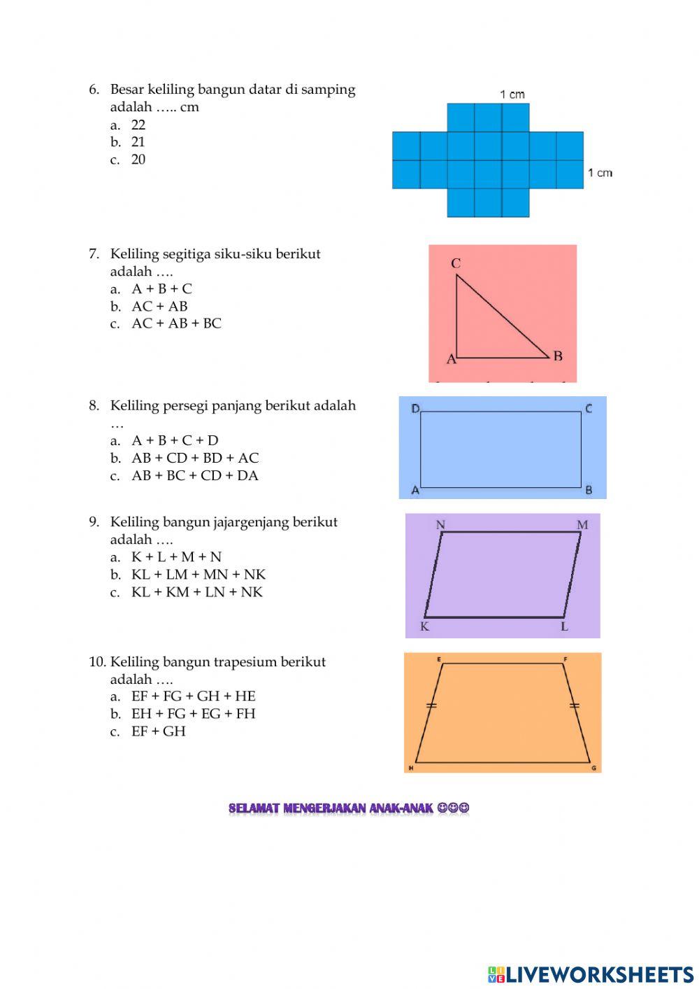 Evaluasi Tema 7 Subtema 3: Matematika Kelas 3