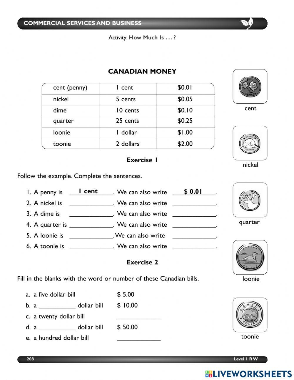 6525948-canadian-money-gosh-burger-liveworksheets