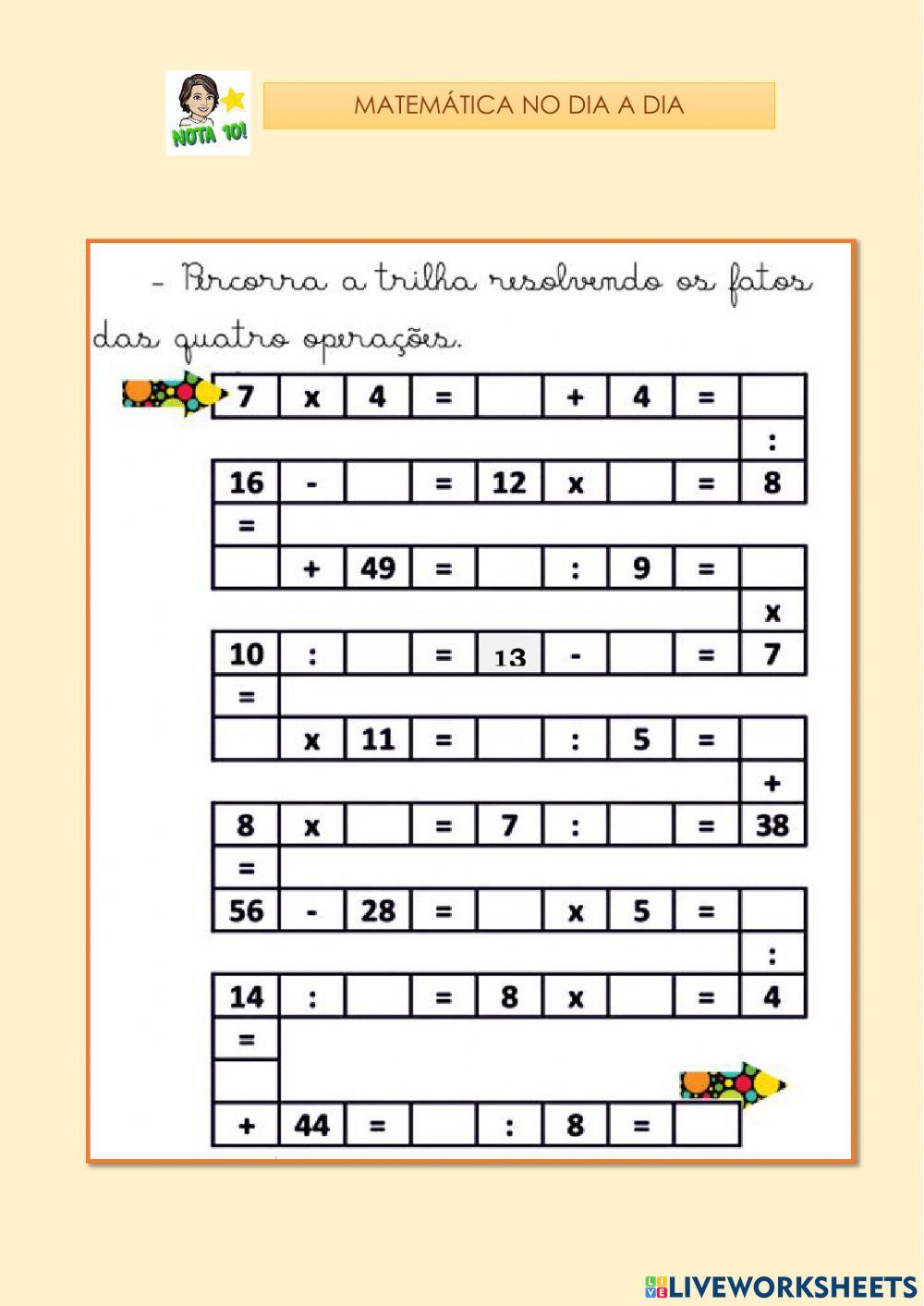 Matemática no dia a dia