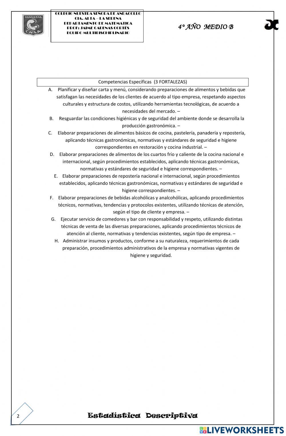 Estadística descriptiva 2