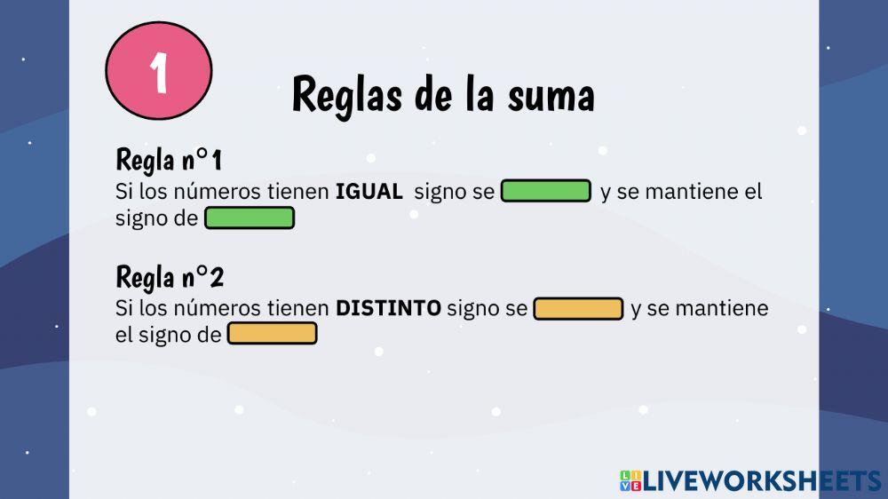 Adición y sustracción de números enteros