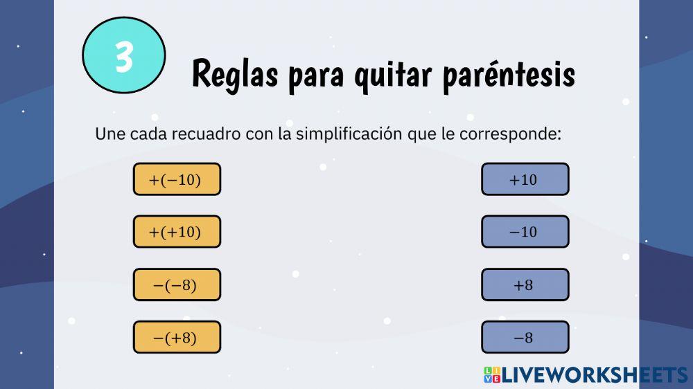 Adición y sustracción de números enteros