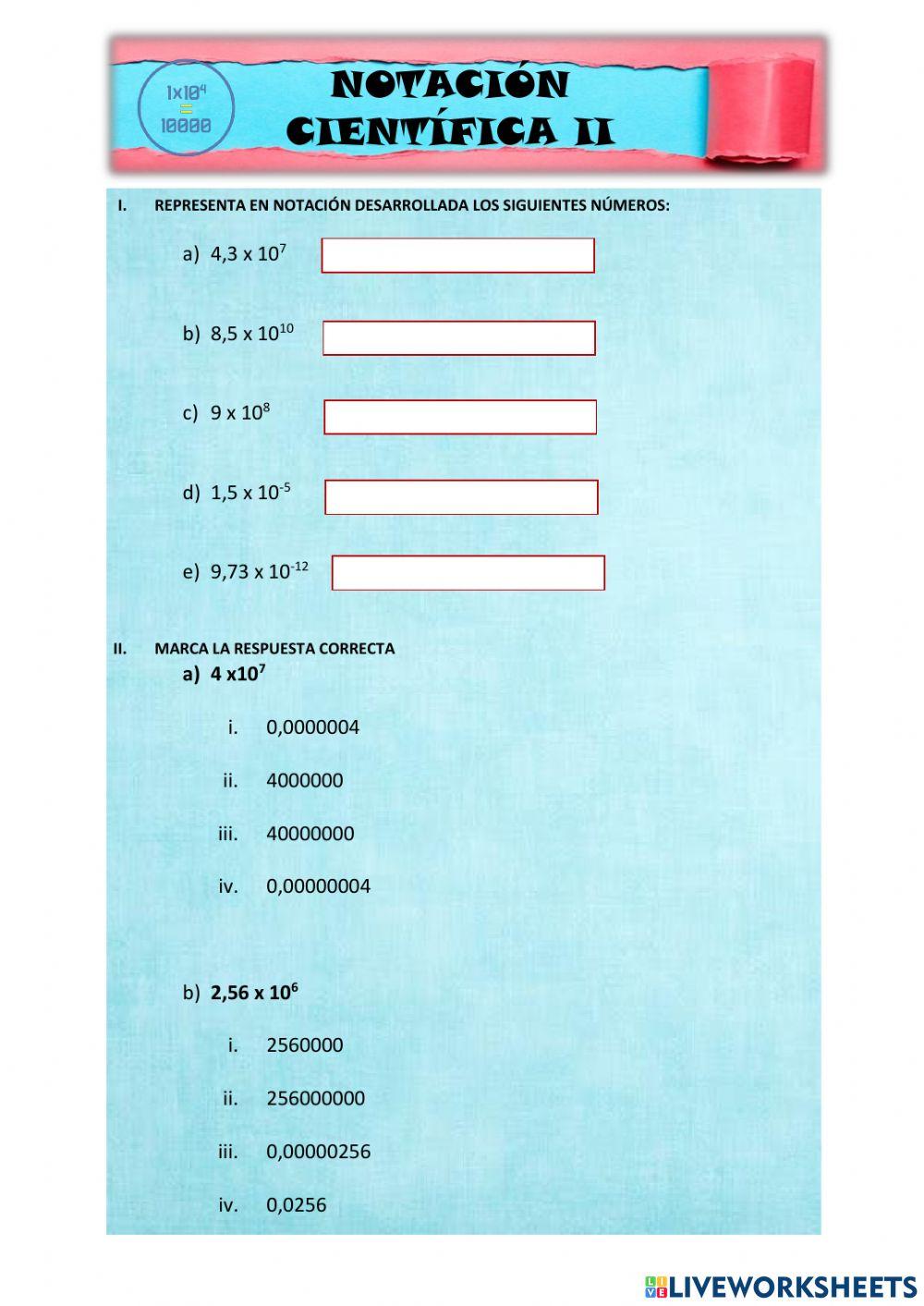 Notación científica