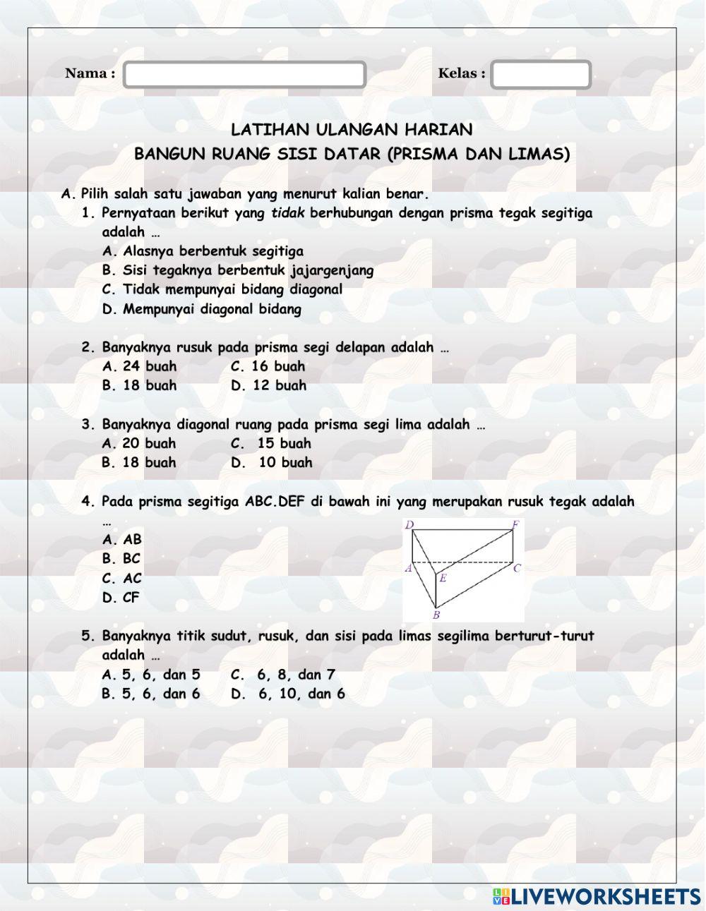 Bangun ruang sisi datar