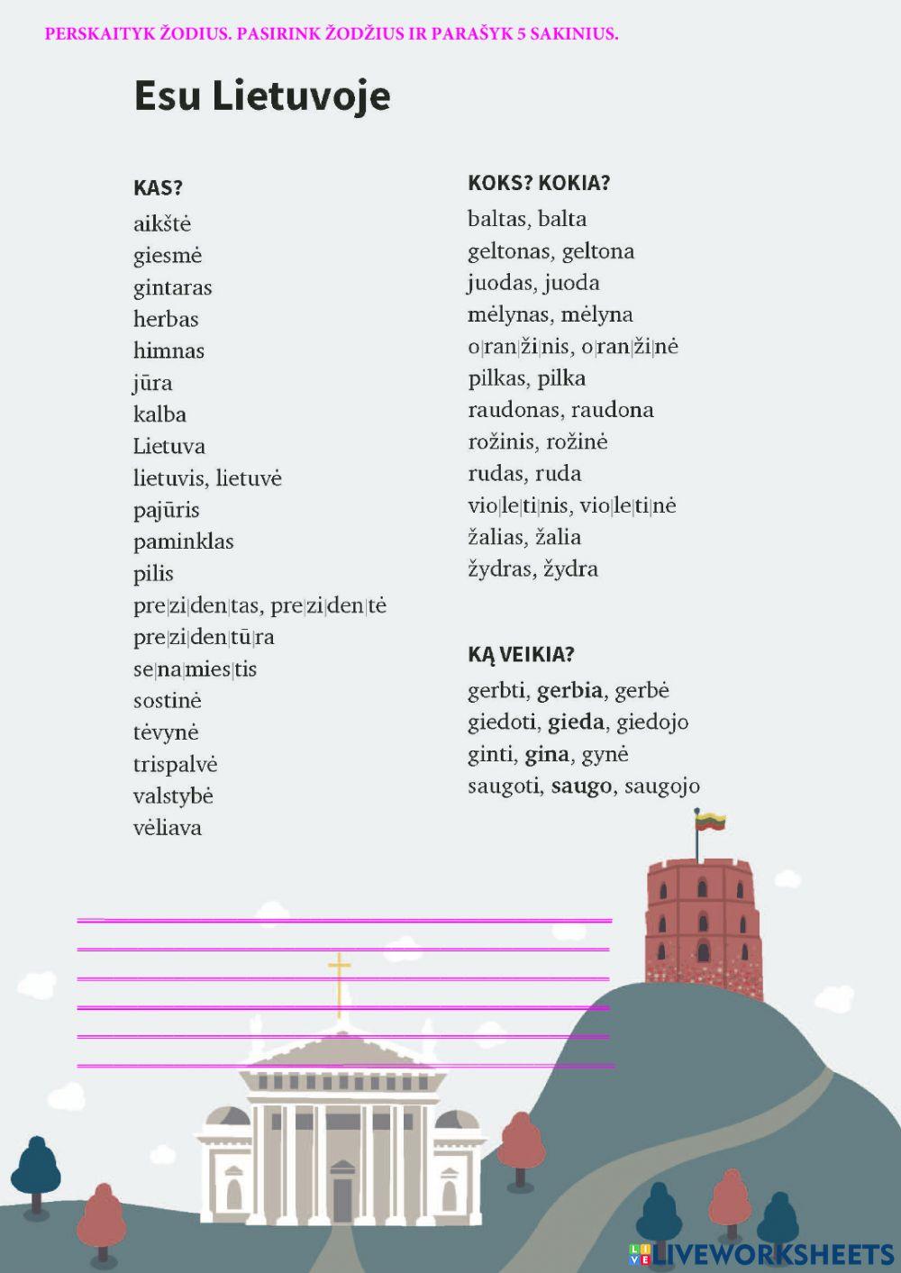 Lietuvių k. užd. apie Lietuvą