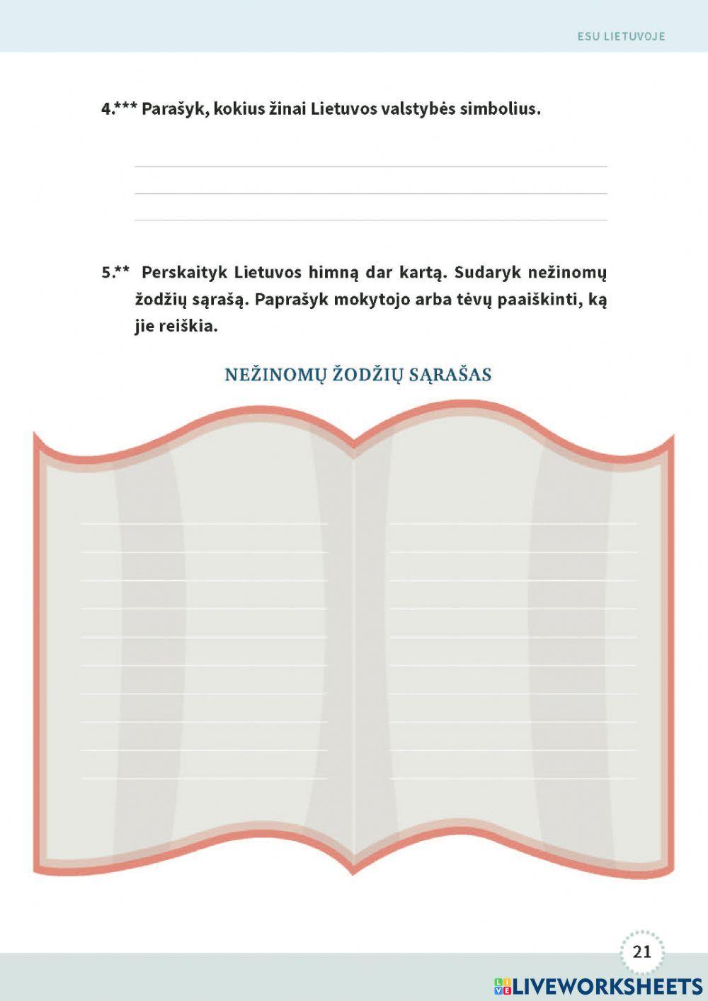 Lietuvių k. užd. apie Lietuvą