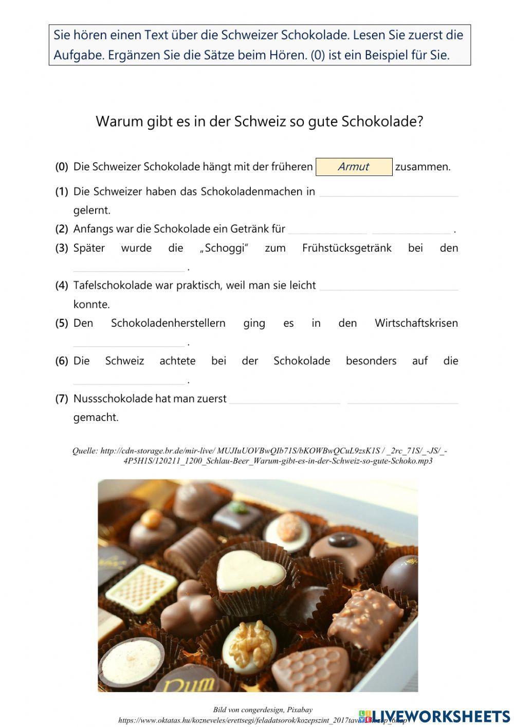 Die Schweizer Schokolade