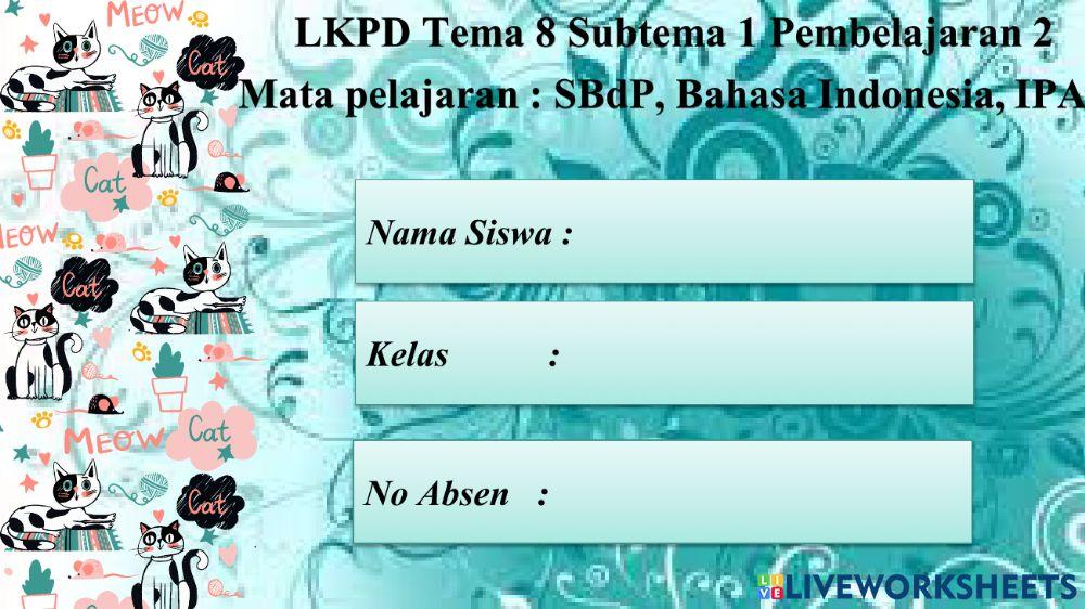 Kelas 4 smart Tema 8 subtema 2 pembelajaran 3