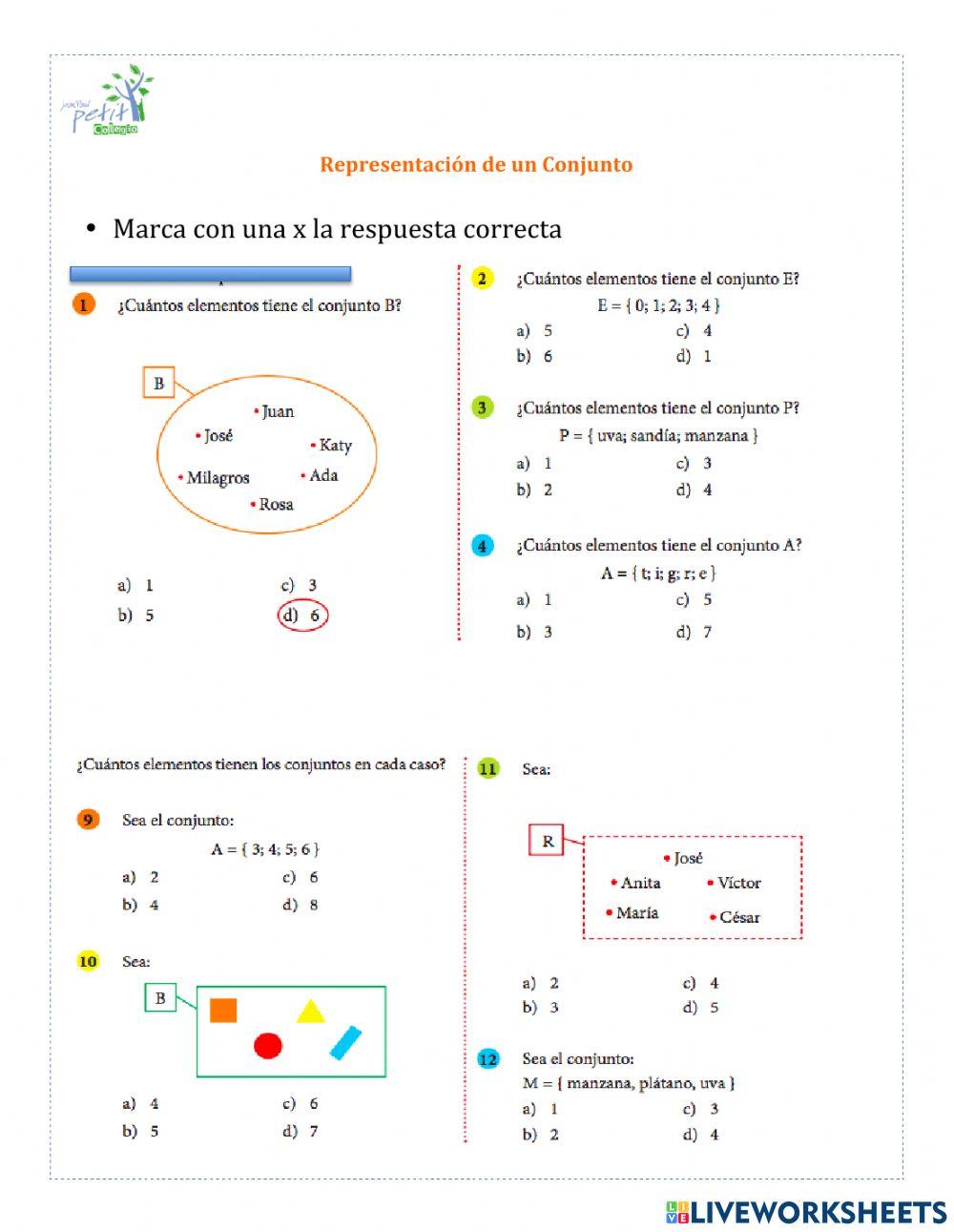 Representación de un Conjunto
