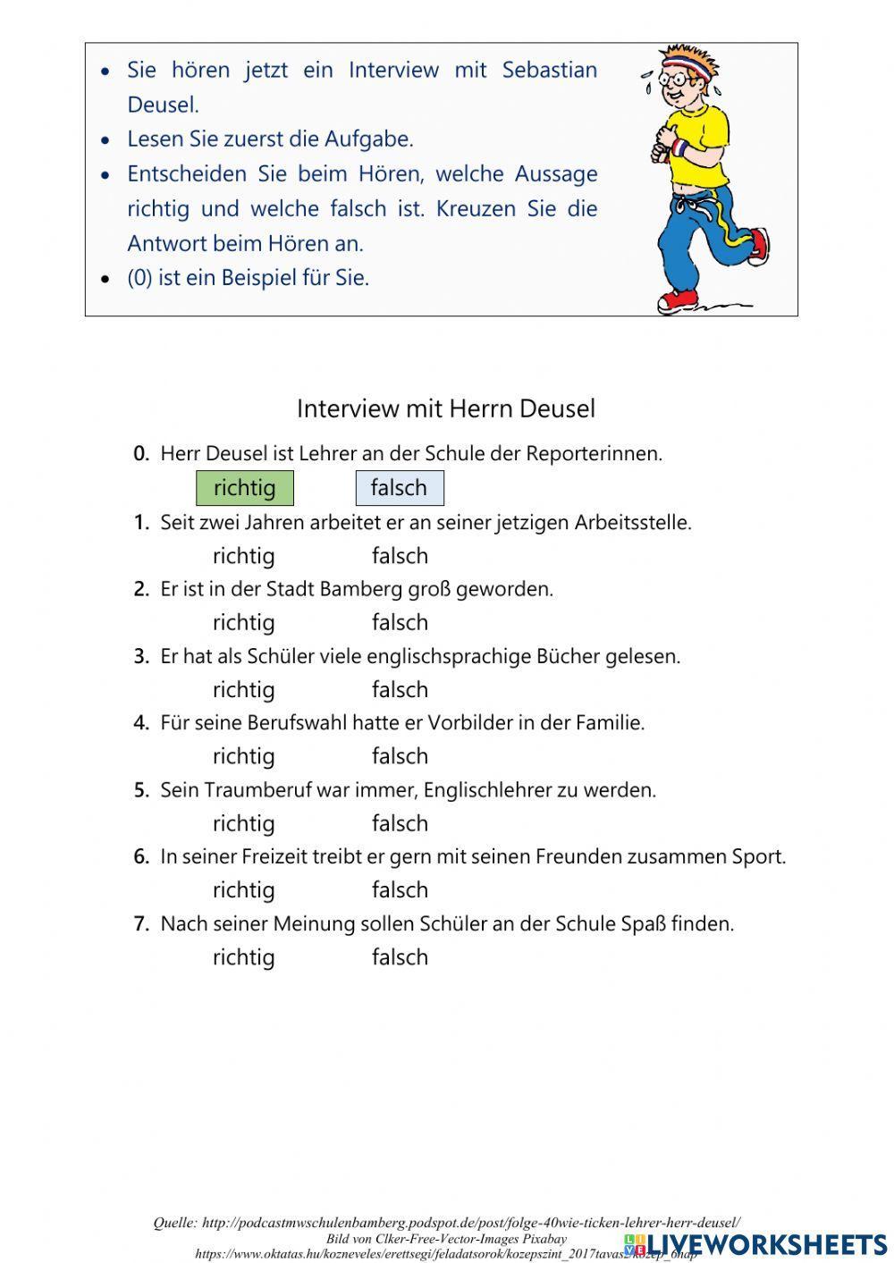 Interview mit einem Lehrer