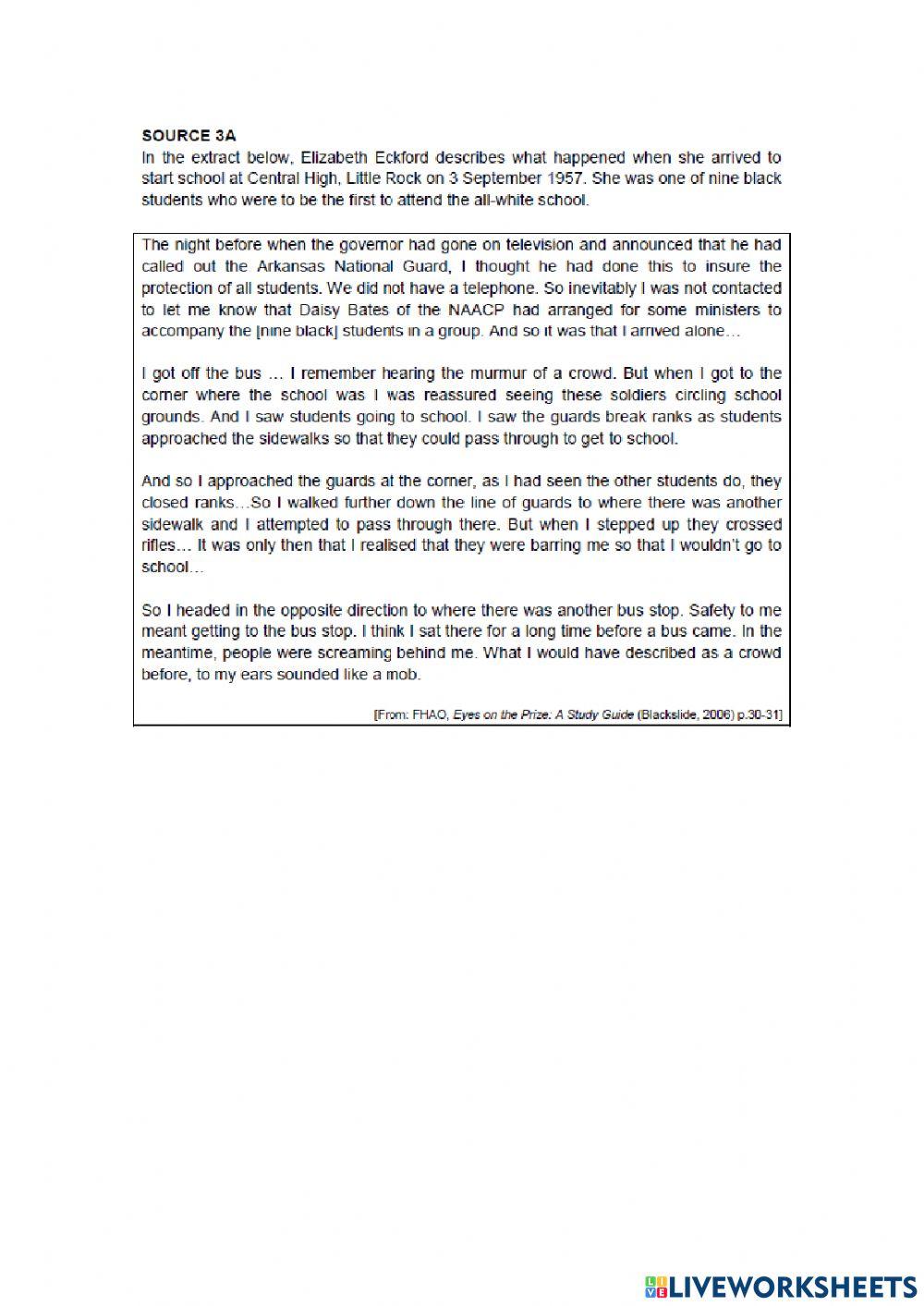 Section A Source Base Questions