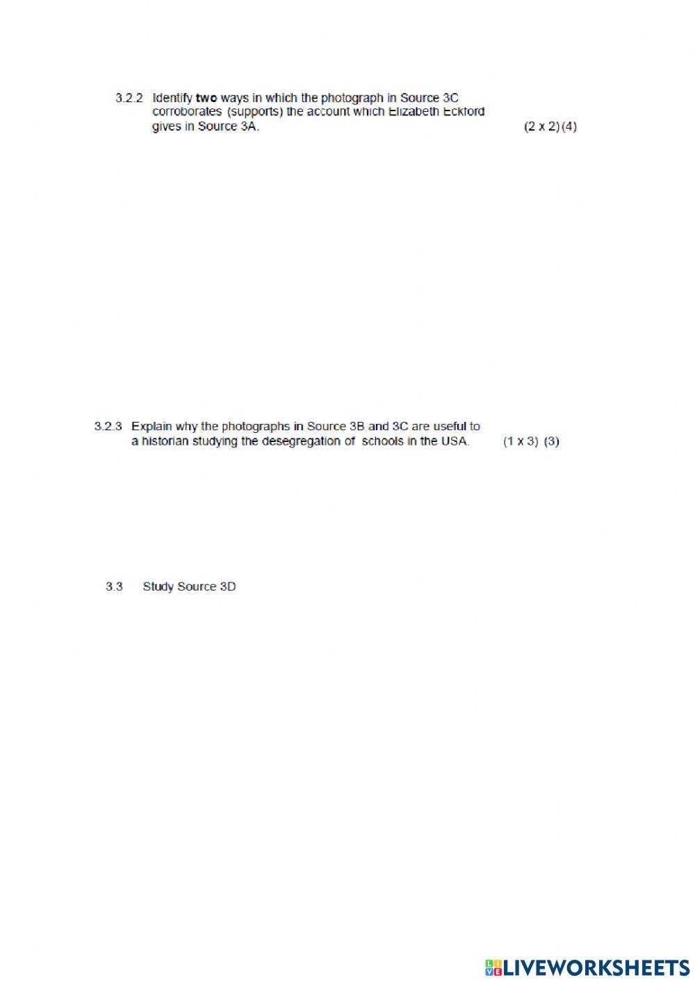 Section A Source Base Questions