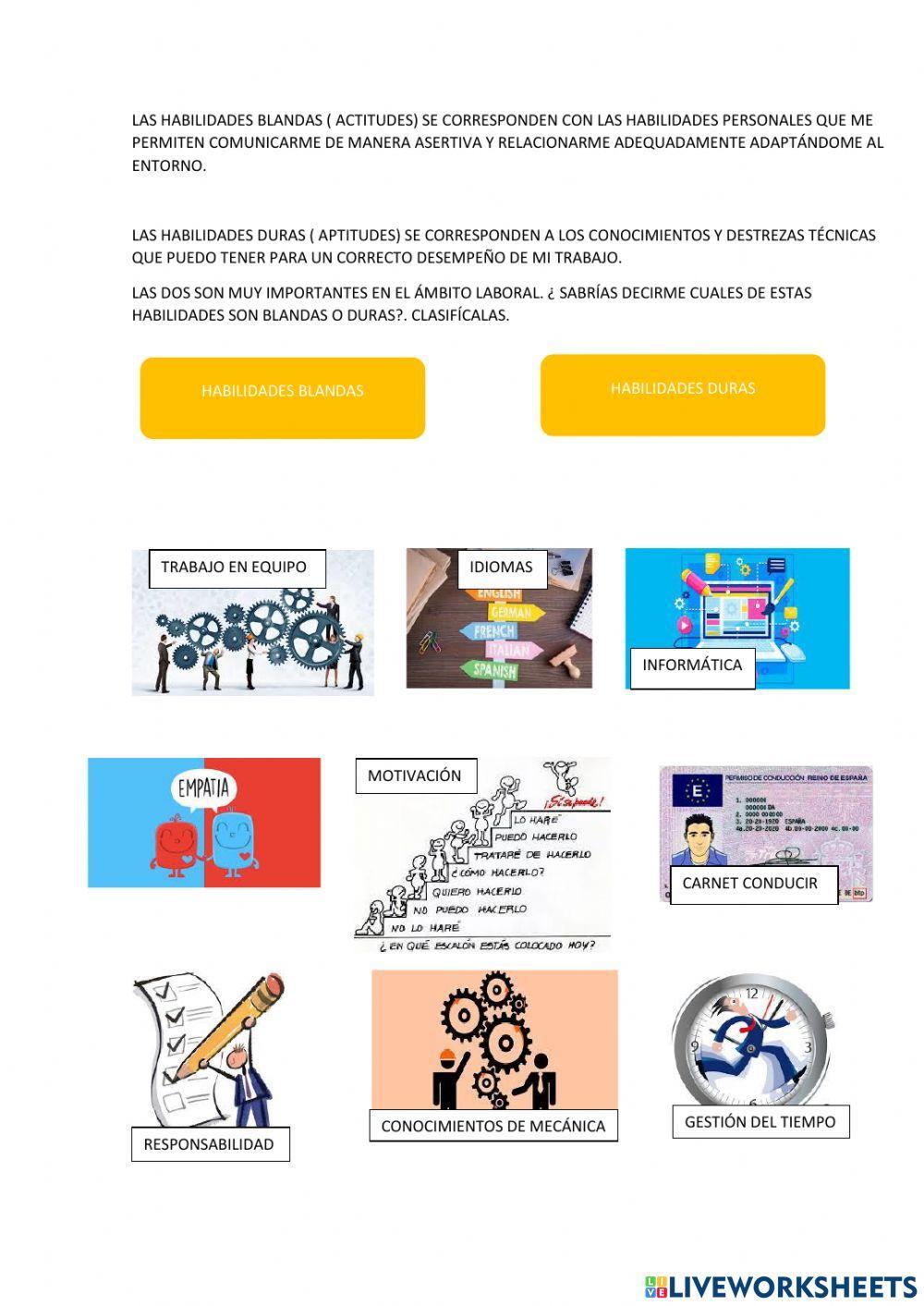 Habilidades blandas vrsus duras