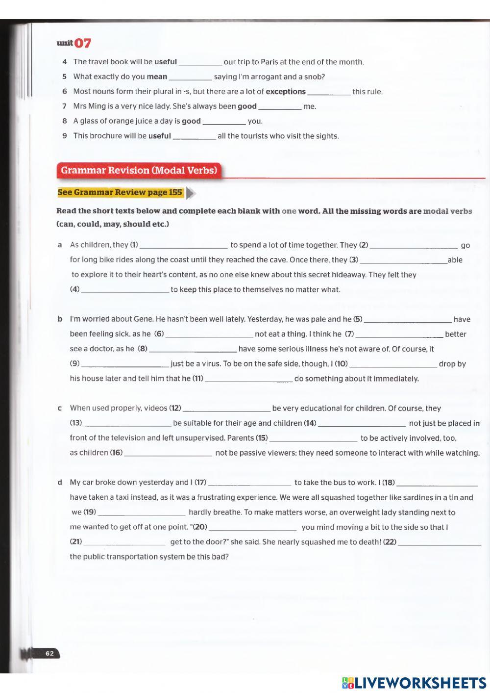 Use of English B2 - Unit 7