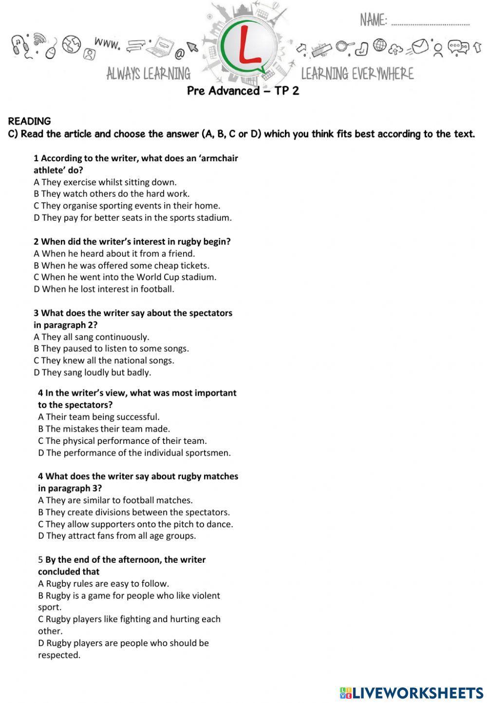 Reading and Listening