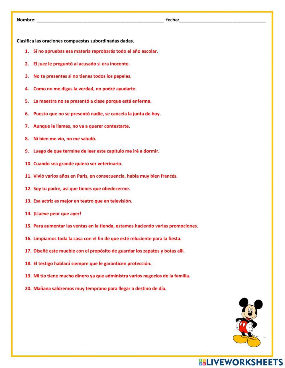 Compuestas subordinadas