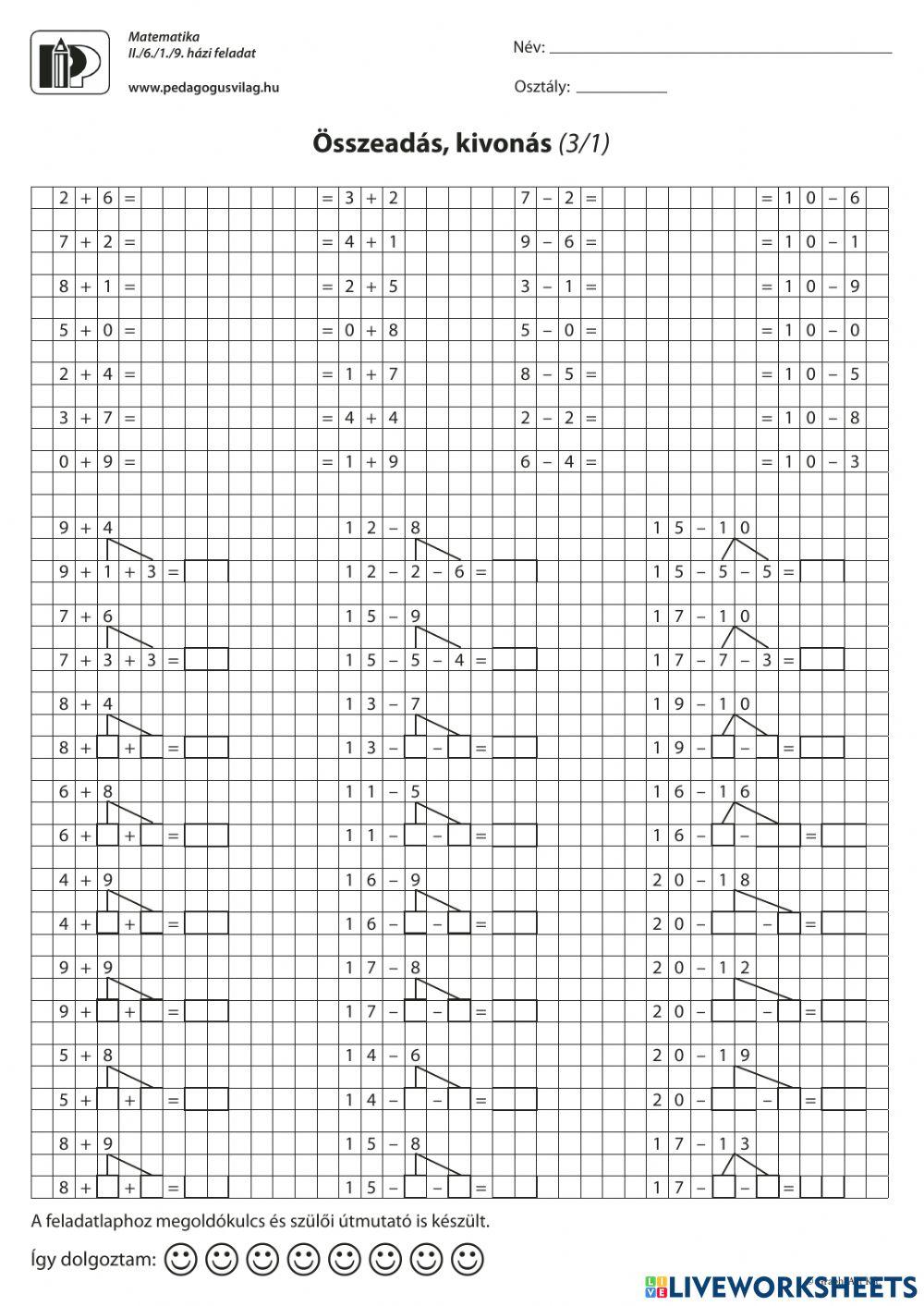 Összeadás-kivonás