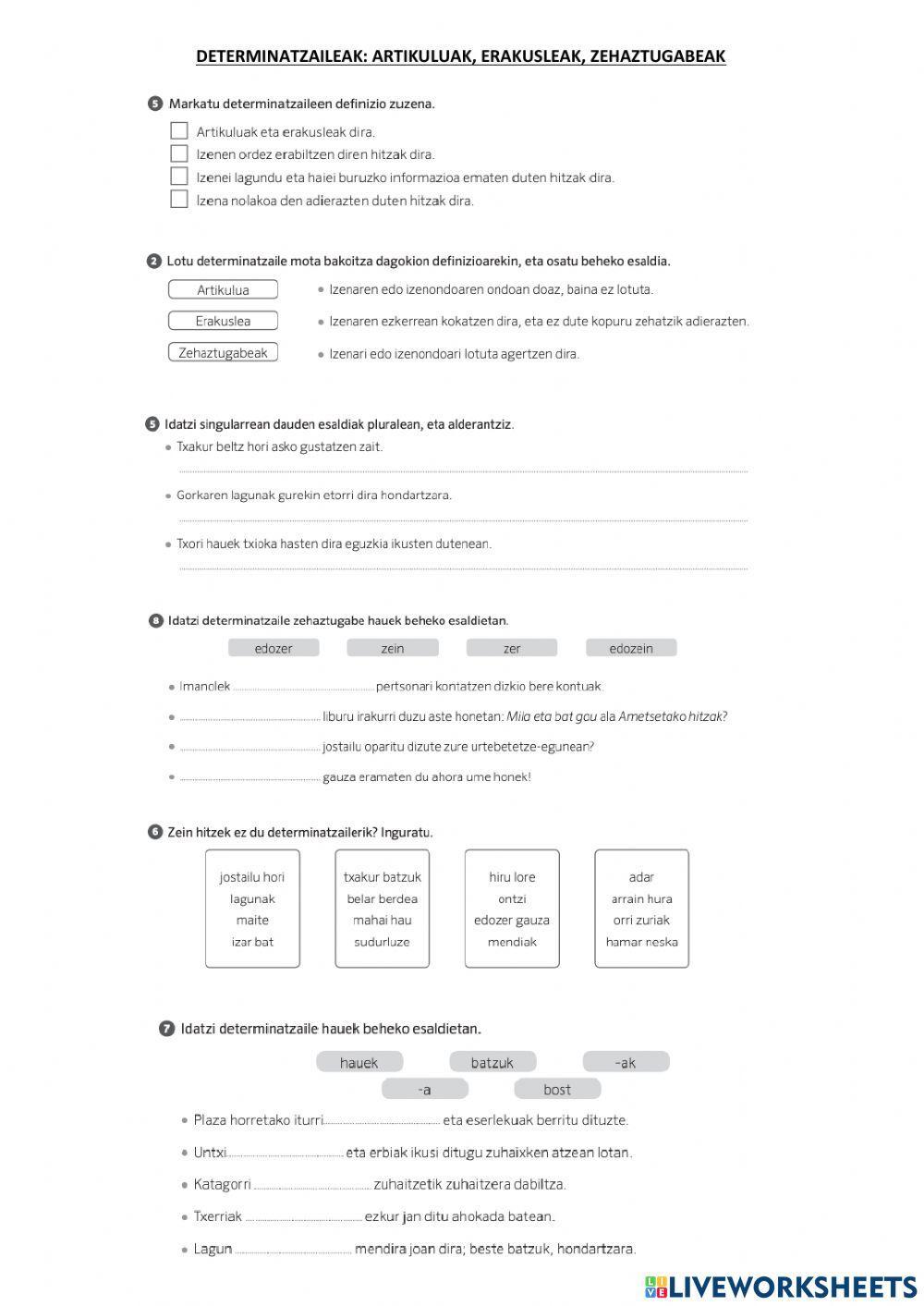 Determinatzaileak (LH5)