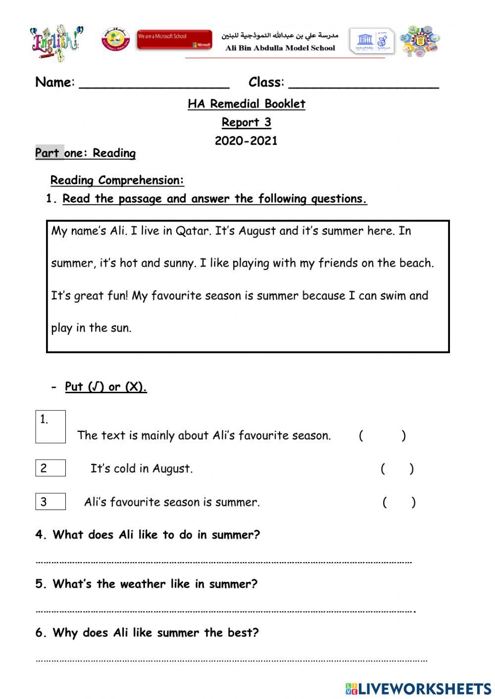 Reading Comprehension Heroes