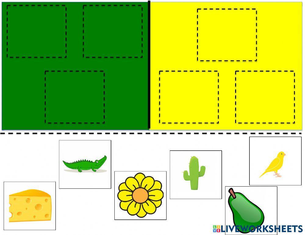 Sorting yellow and green