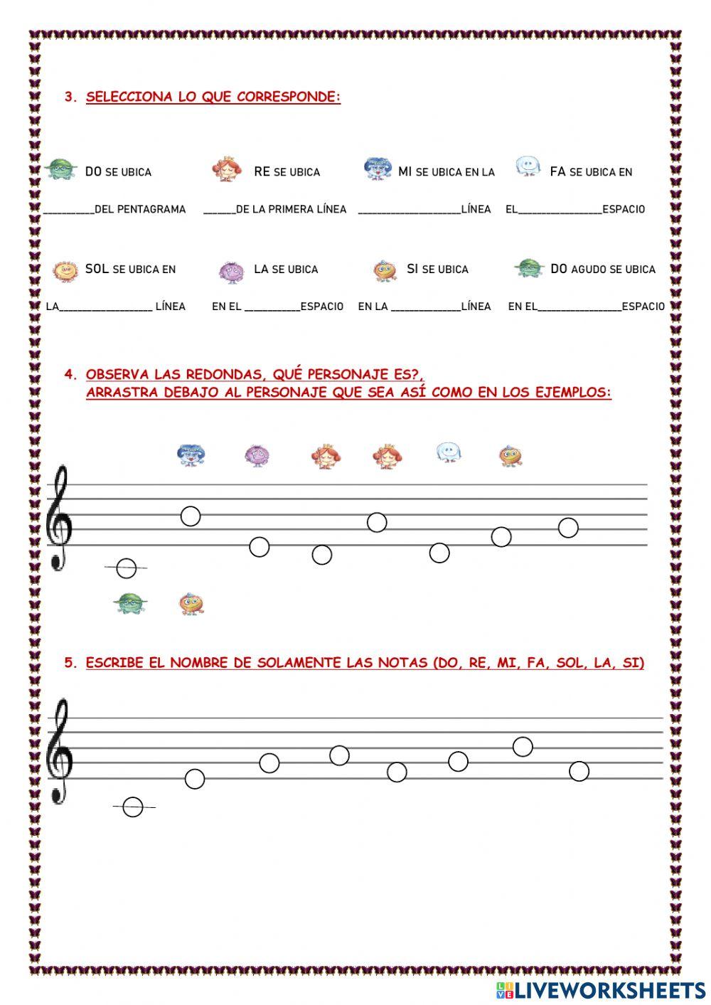 EVALUACIÓN MUSICA 3EGB