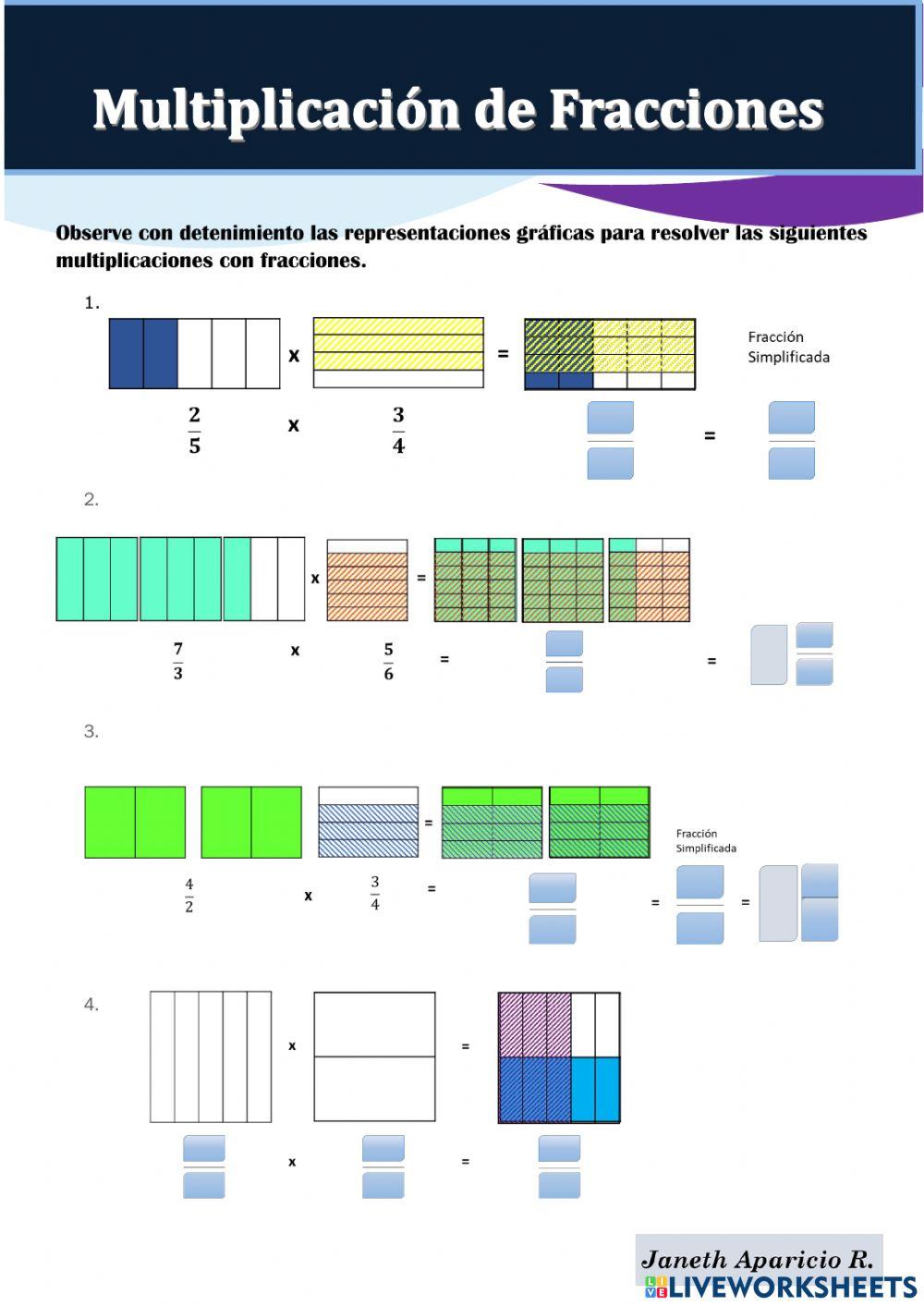 Multiplicación de Fracciones