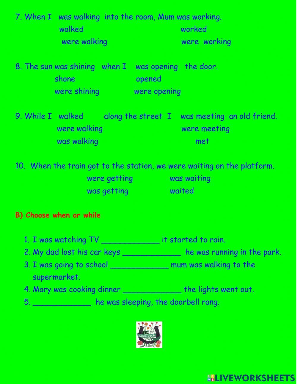 Past Simple vs Past Continuous