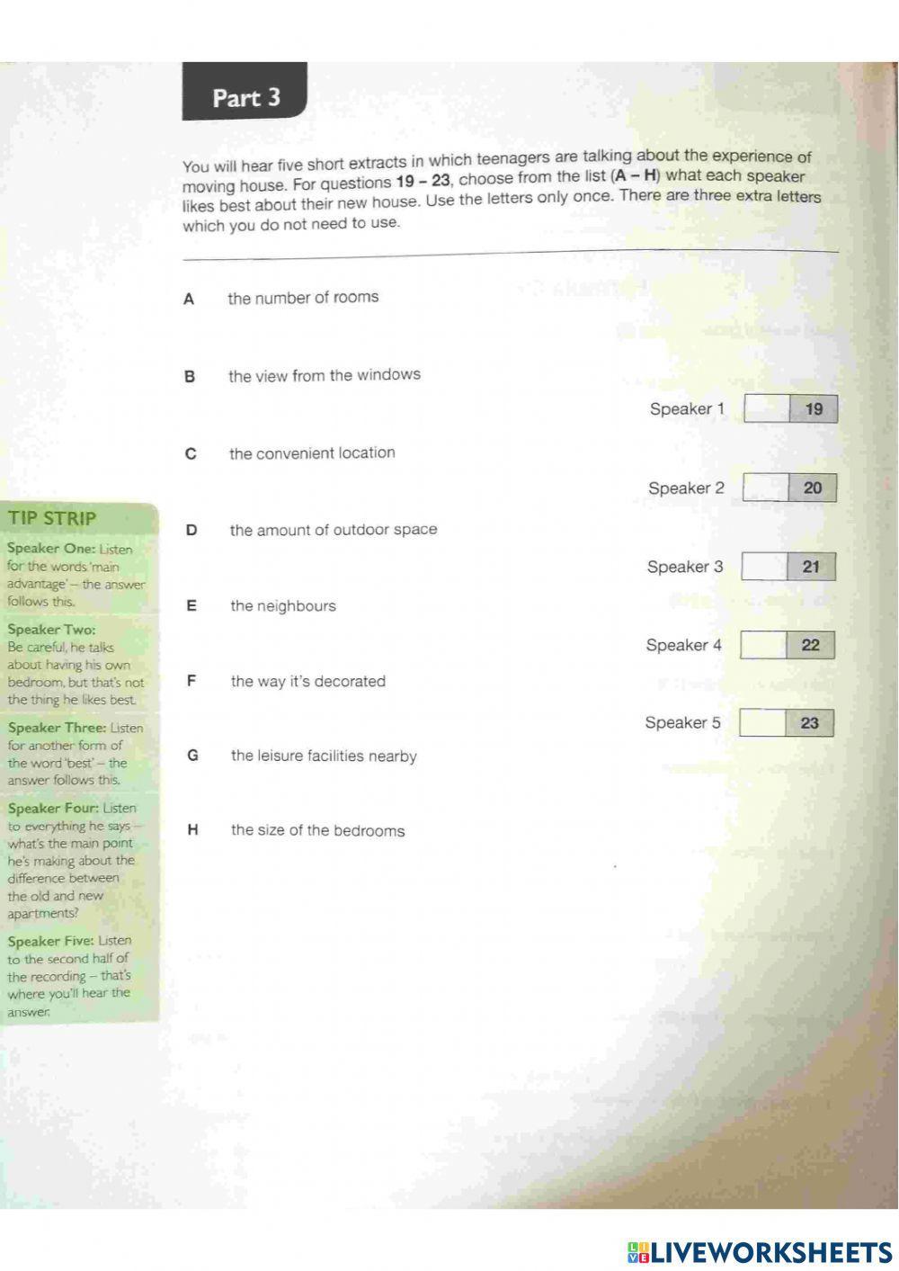 Gold experience b2 exam practice - part 2