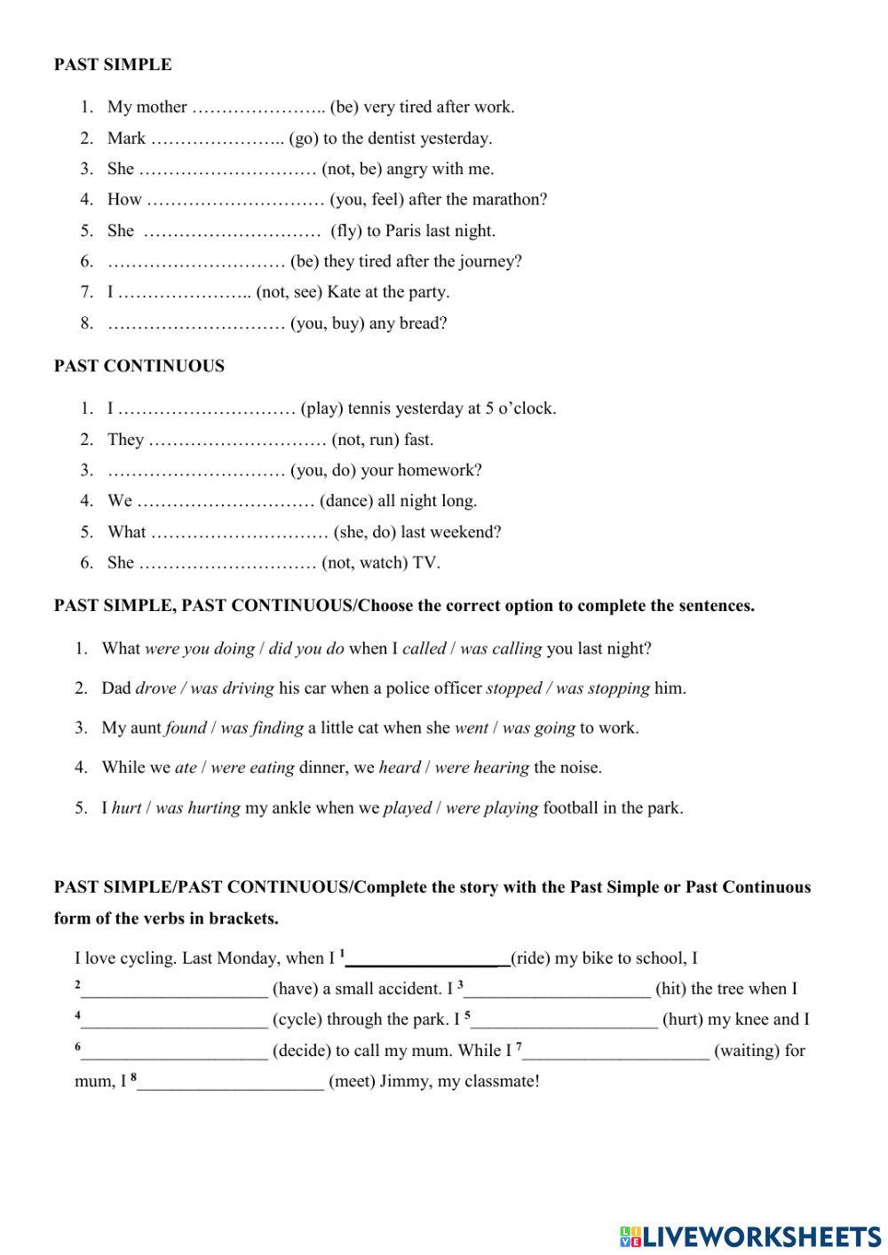 Past Simple and Past Continuous